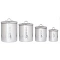 Old Dutch International Old Dutch International 943 4 Pc. S-S Hammered Canister Set with Fresh Seal Covers 4 2 1.5 1Qt 943